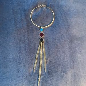 Express Gold Chain Tasseled Necklace